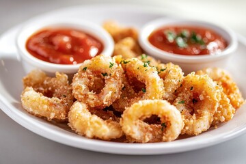 Crispy Fried Calamari with Marinara Sauce