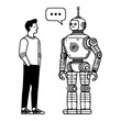 © Raincreator - Man Talking to Robot.