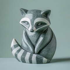 Raccoon sculpture