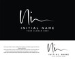 © Creative - NI N I initial letter handwriting and signature logo