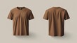 © Yendi08 - Blank brown short sleeve t-shirt mockup