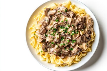 Creamy Mushroom Stroganoff with Egg Noodles