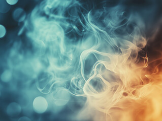 Wall Mural - colorful smoke swirls in vibrant patterns with a mix of warm and cool tones in a captivating abstrac