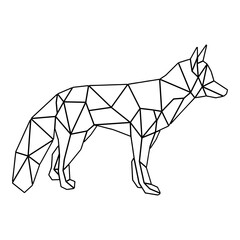 Sticker - Geometric Fox Outline