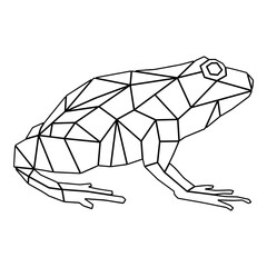 Sticker - Geometric Frog Outline