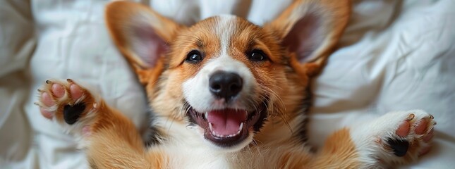 Wall Mural - Adorable Puppy with Big Smile