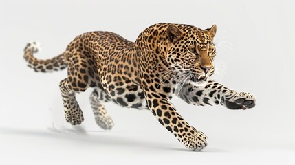 Poster - A Leopard in Motion - Grace and Power