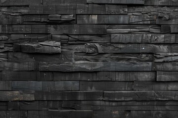 black wall wood texture background