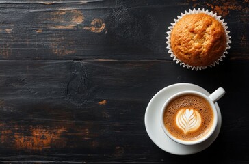 Canvas Print - Coffee and Muffin Breakfast