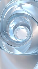 Wall Mural - abstract spiral design with glossy, reflective surface creating a dynamic and modern visual effect i