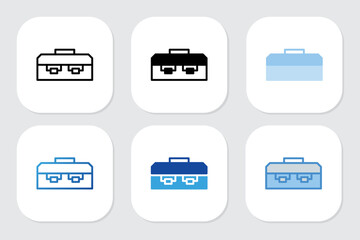 toolbox icons with various design styles	