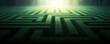 © BoOm - Mysterious green illuminated labyrinth symbolizing challenge and complexity. Ideal for concepts of problem-solving, strategy, and intellectual pursuit.