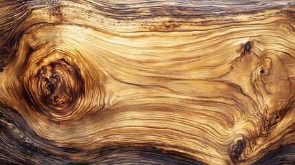 Wall Mural - Close-up View of Detailed Natural Wood Table Surface with Visible Grain Texture