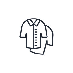 short sleeve shirt icon. vector.Editable stroke.linear style sign for use web design,logo.Symbol illustration.