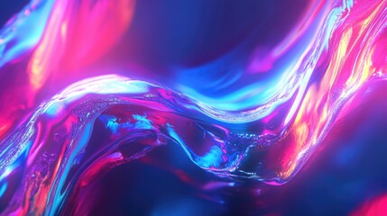 Colorful Liquid Wave Close Up