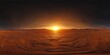 © Serhii - Mars HDRI. Desert Landscape with Atmospheric Glow. Equirectangular Projection of Martian Scene