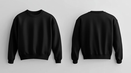 Blank black sweater mockup