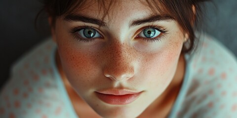 Poster - Woman with blue eyes