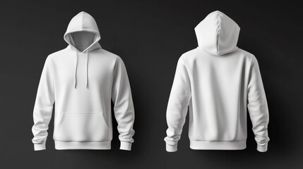 Blank white hoodie mockup