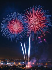 Wall Mural - Fireworks in the sky