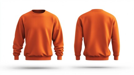 Blank orange sweater mockup