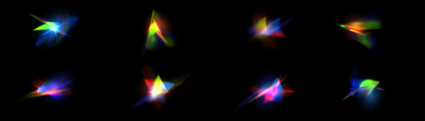 Wall Mural - cluster of colors, bright rays of the spectrum. glare on the lens, glass, jewelry or gemstones. supe