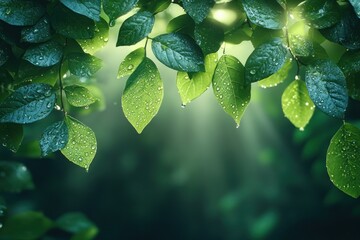 Nature of green leaf in garden at summer for presentation background. Natural green leaves plants using as spring background cover page greenery environment ecology lime green wallpaper