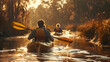 © masanyanka - Outdoor Vitality: A Picture of a Canoe Trip in a Beautiful, Fresh Air Landscape