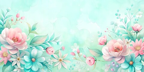 Flowers soft background in pastel tone for valentine or wedding cards. Vintage spring flower background . Flower design template.