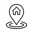 © imdproduction - Delivery location icon vector. Road path like thin line map geolocation