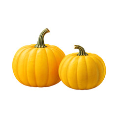 Fresh pumpkin isolated on a transparent background by AI generative. Thanksgiving day