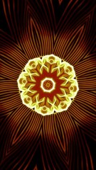 Sticker - abstract kaleidoscope background with transforming mandala elements. design. fractal animation with 