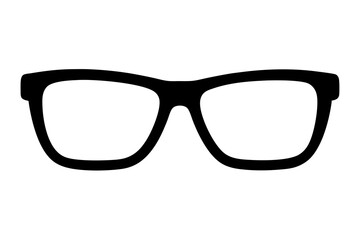 Minimal Glasses Icon Silhouette