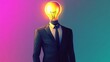 © prime stock - Innovative Executive with Bright Idea in Suit Depicting the Synthesis of Creativity and Strategic Insights