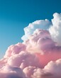 © FCEalin  - Realistic pastel clouds on blue sky with copy space