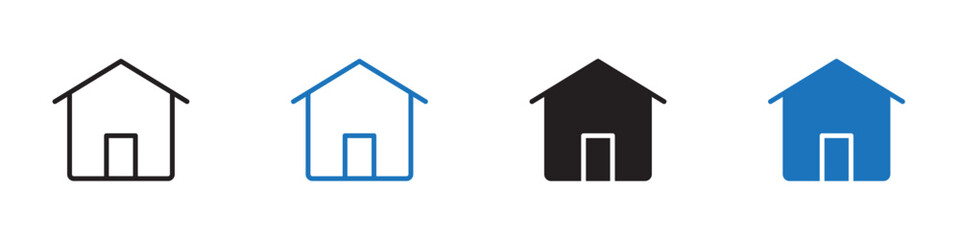 Wall Mural - house icon vector set outline