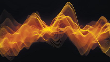 Wall Mural - Futuristic particle wave. Abstract technology background. Big data visualization. Equalizer wave. Vector illustration