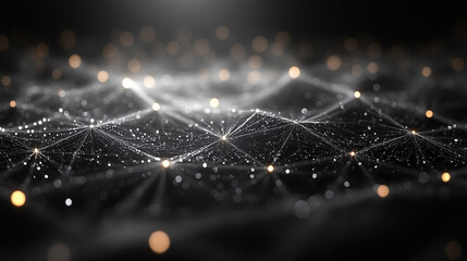 a network of thin, interconnected lines creating a mesh over a dark gradient, perfect for a sleek, m