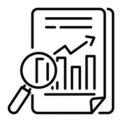 Sticker - Outline style icon of predictive analysis