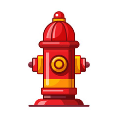 Wall Mural - Fire hydrant icon. Red fire hydrant icon isolated on white background. Vector illustration