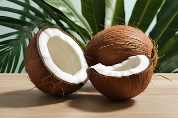 Fresh Coconut Perspectives for Tropical Design Mockups