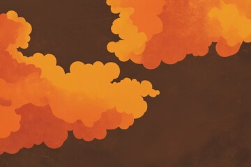 Earthy Rust Orange Cloudy Retro Texture Artwork Display Graphic