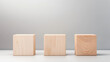 © Claudia Nass - wooden cubes on white background, copyspace for letters or any text