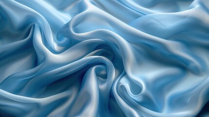 Sky Blue Silk Waves: Elegant Luxury Background Texture