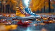© IMPic - Colorful Sneakers in Autumn Leaves