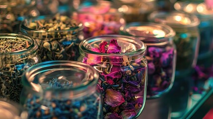 Poster - A mason jar filled with dried fruit, herbs