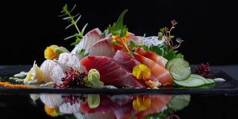 Poster - Japanese Cuisine Sushi Sashimi and Ceviche