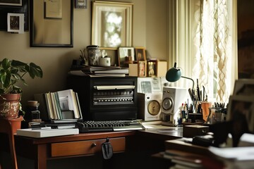 office desk still life, office desk still life