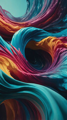 Wall Mural - Fluid color transitions with soft gradients