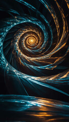 Wall Mural - Vortex spiral of light and shadows